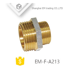 EM-F-A213 Nickel plated NPT male thread brass reduce adapter pipe fitting